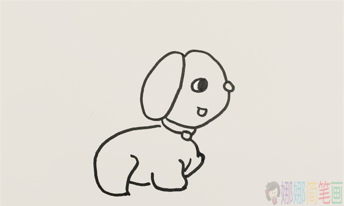 小狗简笔画画法