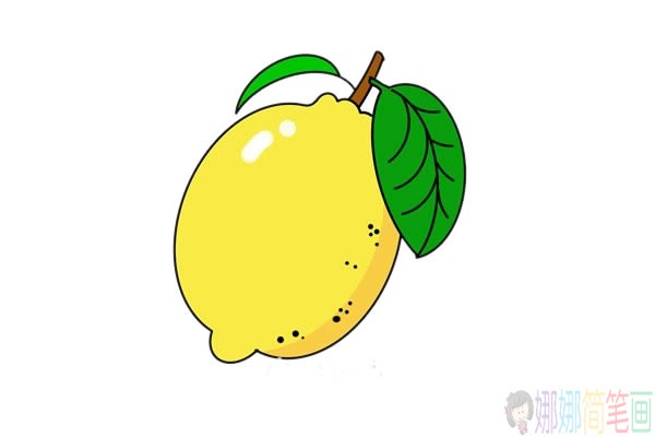 柠檬简笔画画法步骤教程