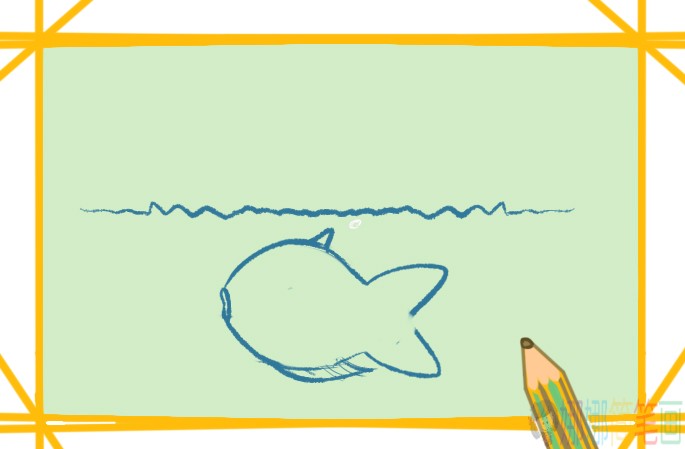 水里的鱼简笔画