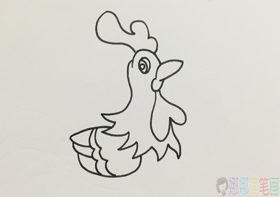 简单易学的大公鸡简笔画画法