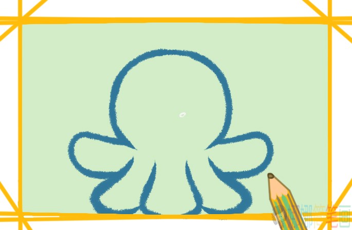 怎么画章鱼,章鱼儿童简笔画画法