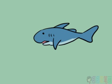 可爱的卡通鲨鱼简笔画要怎么画,卡通鲨鱼简笔画画法步骤教程