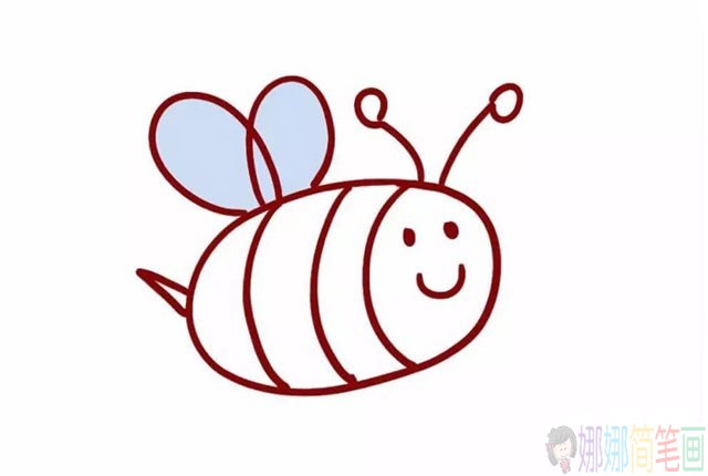 小蜜蜂的画法,蜜蜂简笔画图片
