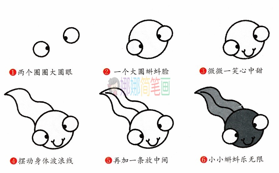 小蝌蚪怎么画/蝌蚪简笔画 小蝌蚪怎么画,蝌蚪简笔画