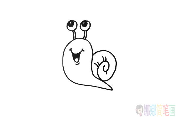 简单又可爱的蜗牛画法教学