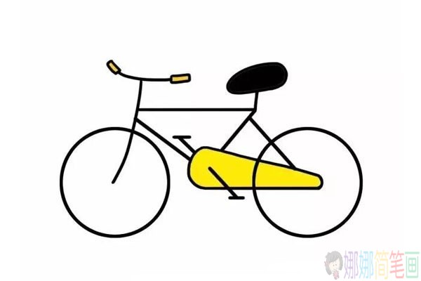 自行车简笔画图片步骤