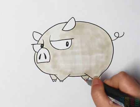 可爱的小猪儿童简笔画教程