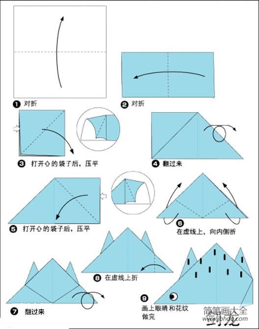 恐龙折纸大全图解