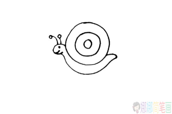 可爱的蜗牛简笔画,蜗牛儿童画图片