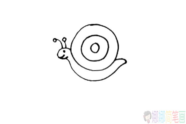 可爱的蜗牛简笔画,蜗牛儿童画图片