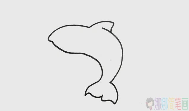 巨齿鲨简笔画,凶猛的巨齿鲨简笔画步骤画法图片