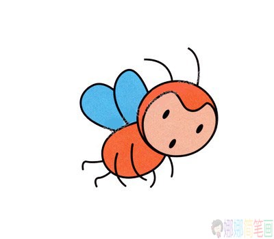 教你画可爱的小蜜蜂简笔画图片