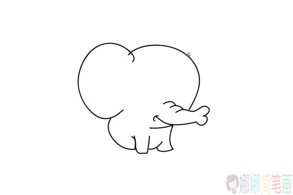 可爱的小象儿童简笔画法