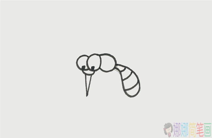 简单画的蚊子的步骤该怎么画