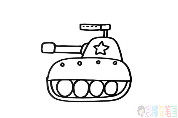 坦克儿童简笔画步骤,坦克的画法图片