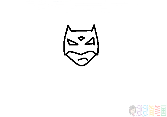 蝙蝠侠简笔画,好看简单的蝙蝠侠简笔画画法步骤教程