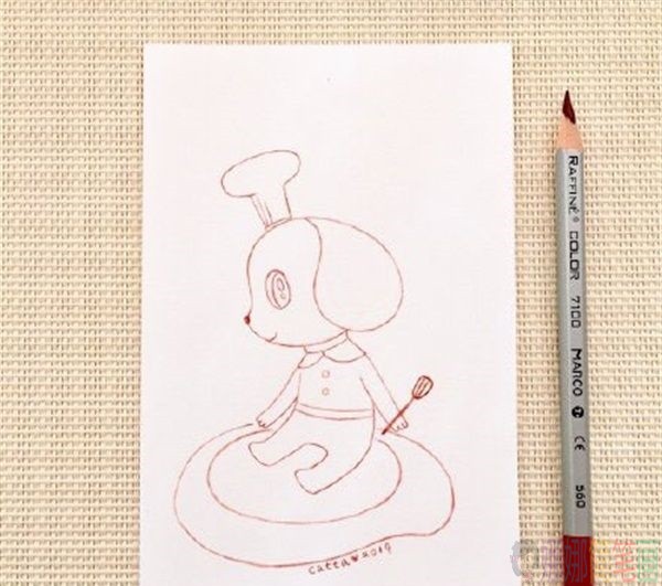 精美的小狗简笔画教程