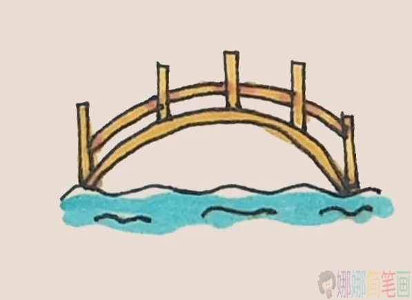 木桥简笔画图片步骤