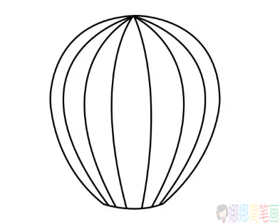 热气球简笔画教程,简笔画热气球画法