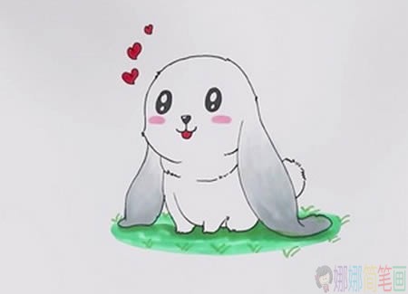 垂耳兔简笔画,小兔子儿童简笔画