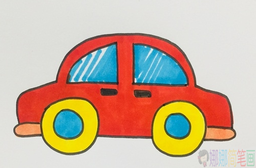 彩色小汽车简笔画图片