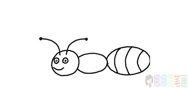 蚂蚁幼儿绘画,蚂蚁简笔画画法