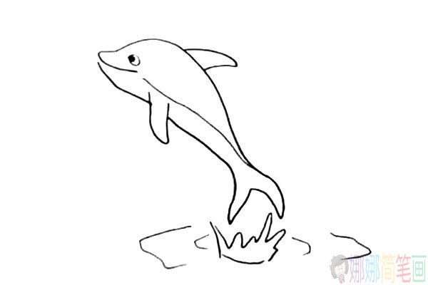 海豚的画法,小海豚简笔画教程