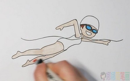奥运会游泳运动员简笔画教程