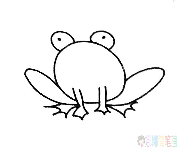 小青蛙简笔画,幼儿简笔画青蛙图片教程