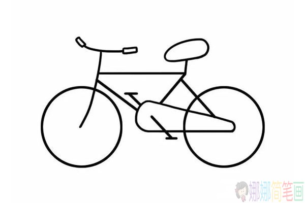 自行车简笔画图片步骤