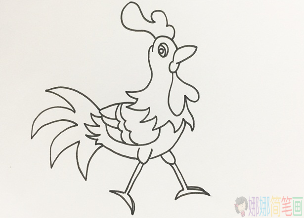 简单易学的大公鸡简笔画画法