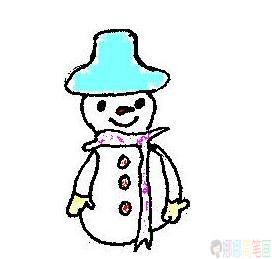 圣诞节雪人简笔画,雪人的简单画法