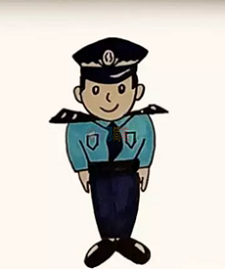 警察叔叔简笔画 警察叔叔简笔画彩图 简单易学步骤