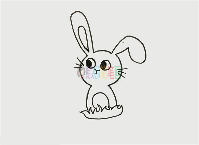 小白兔怎么画简单好看彩色