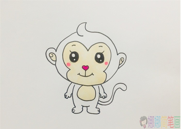 金丝猴怎么画简单