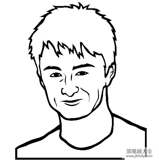 人物简笔画 著名演员丹尼尔·雷德克里夫简笔画图片