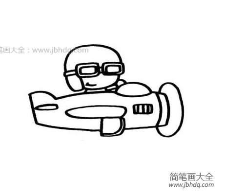 飞行员简笔画图片