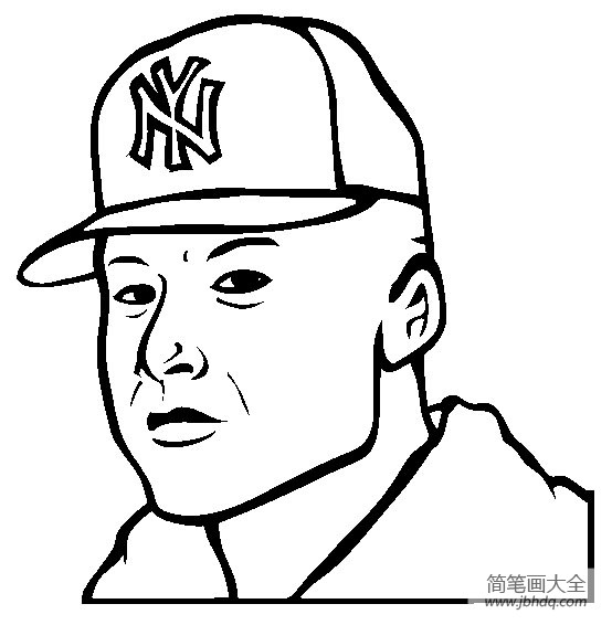 棒球运动员 德瑞克基特简笔画图片