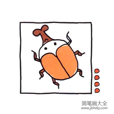 四步画出可爱简笔画 嘴巴长长的象鼻虫