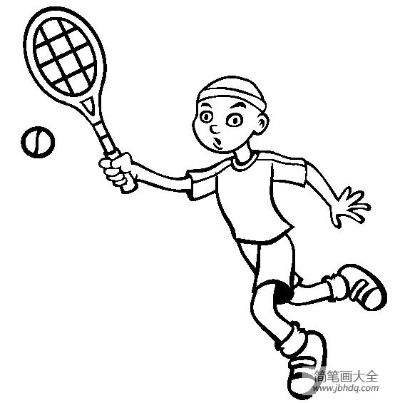 体育运动图片 网球简笔画图片