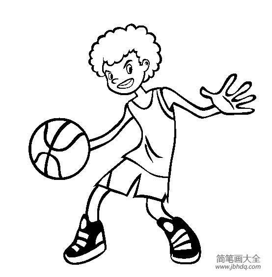 体育运动图片 篮球简笔画图片