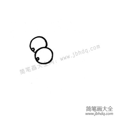 1.先画一对大眼睛