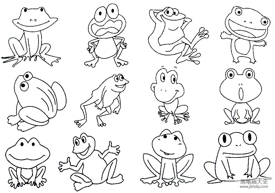 青蛙简笔画大全及画法步骤