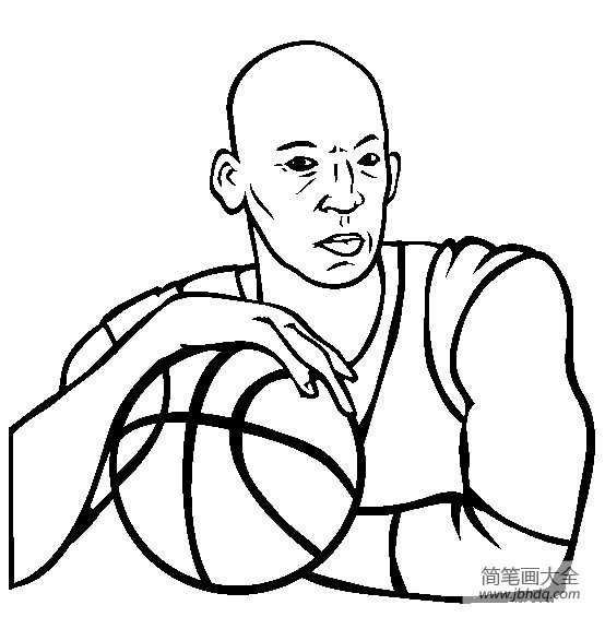 篮球运动员 迈克尔乔丹简笔画图片