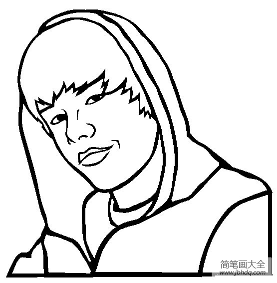 流行歌手 贾斯汀比伯简笔画图片