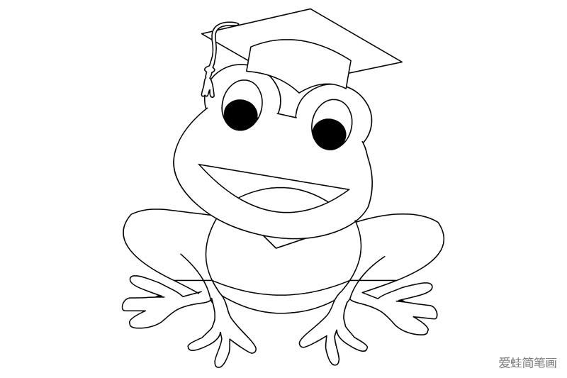 带毕业帽的小青蛙1