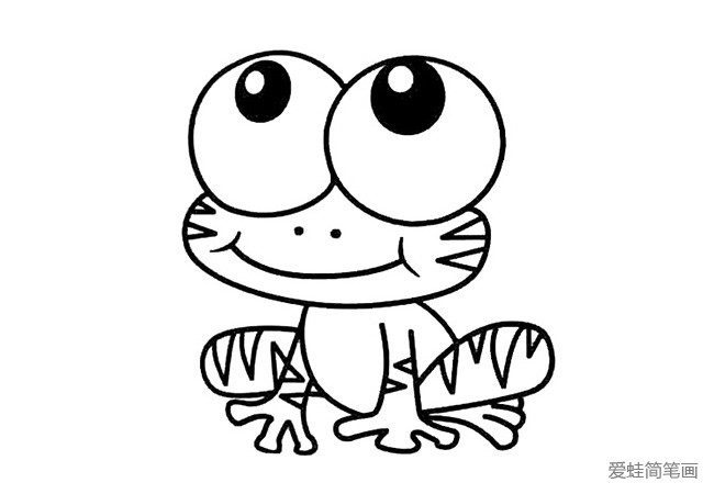 简单可爱的小青蛙简笔画1