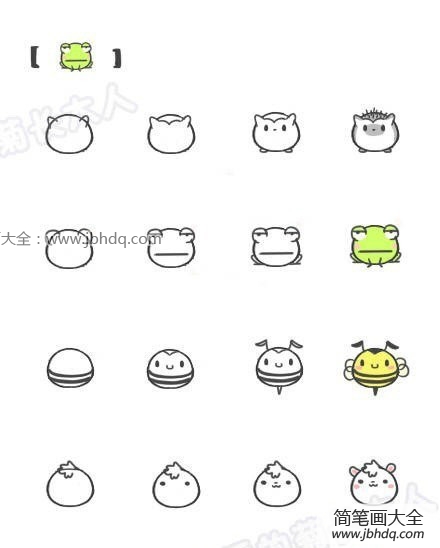 日系青蛙简笔画教程