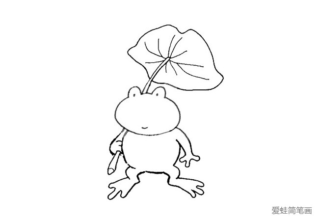 简单可爱的小青蛙简笔画3