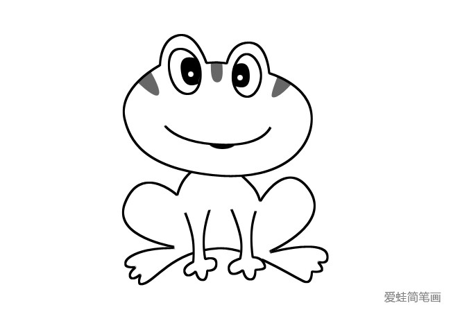 简单可爱的小青蛙简笔画2